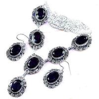 Am 1299d parure collier boucles 1900 amethyste pourpre bijou achat vente