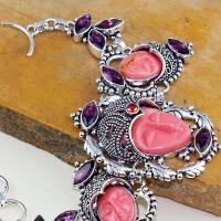 Am 1323b bracelet bouddha gothique amethyste pourpre bijou achat vente