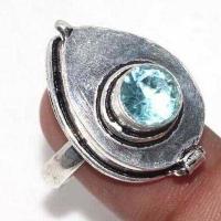 Am 3419d bague poison aigue marine t61 bleue 8gr 8mm bijou achat vente argent 925