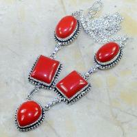 Crf 022d collier parure sautoir corail fantaisie argent 925 achat vente bijoux