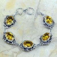 Ct 0226a bracelet citrine doree lemon citron argent 925 bijoux achat vente