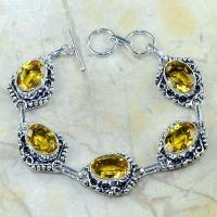 Ct 0226d bracelet citrine doree lemon citron argent 925 bijoux achat vente