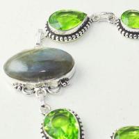 Lb 0104 bracelet labradorite peridot 23 gr achat vente bijou argent 925 2 