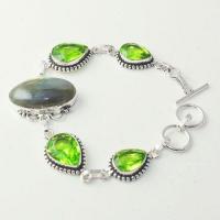 Lb 0104 bracelet labradorite peridot 23 gr achat vente bijou argent 925 4 