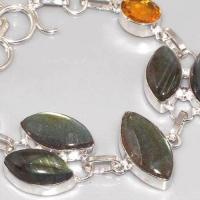 Lb 0602d bracelet labradorite citrine achat vente bijou argent 925