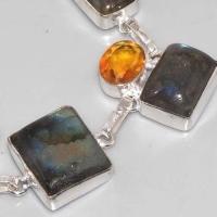 Lb 0603c bracelet labradorite citrine achat vente bijou argent 925