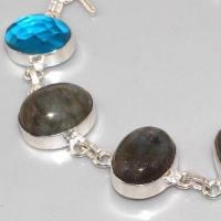 Lb 0604c bracelet labradorite topaze achat vente bijou argent 925