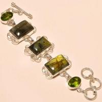 Lb 0631a bracelet labradorite peridot achat vente bijou argent 925