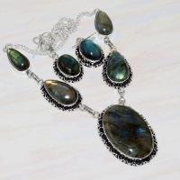 Lb 0716a collier boucles oreilles parure labradorite ethnique achat vente bijou argent 925