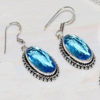 Lb 0725c collier boucles oreilles parure labradorite topaze bleue achat vente bijou argent 925