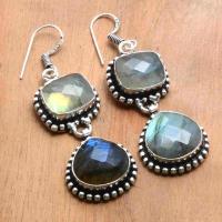 Lb 0798a boucles pendant oreilles 15gr paire labradorite achat vente bijou argent 925