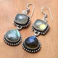 Lb 0798b boucles pendant oreilles 15gr paire labradorite achat vente bijou argent 925