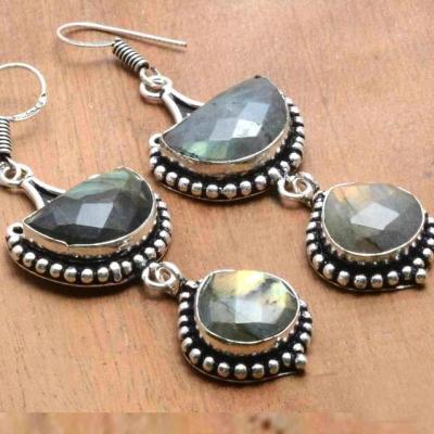 Lb 0799c boucles pendant oreilles 17gr paire labradorite achat vente bijou argent 925