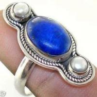 Lpc 025b bague lapis lazuli t55 10x15mm argent