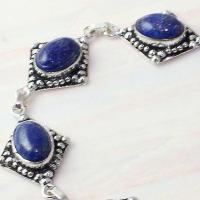 Lpc 031c bracelet 20gr lapis lazuli topaze 10x15a afghan bijou argent 925 achat vente