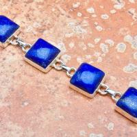 Lpc 034 bracelet lapis lazuli 32gr 14x14mm argent 2 