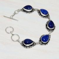 Lpc 038 bracelet lapis lazuli bijou ethnique tibet afghan afghanistan argent 925 4 