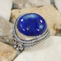 Lpc 105 bague ethnique lapis lazuli t55 16mm argent 2 