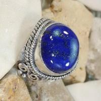 Lpc 105 bague ethnique lapis lazuli t55 16mm argent 3 