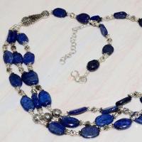 Lpc 237bt collier sautoir parure 49gr lapis lazuli ethnique tibet afghan argent 925 achat vente