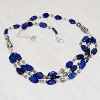 Lpc 238a collier sautoir parure 51gr lapis lazuli bijou ethnique tibet argent 925 achat vente