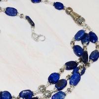 Lpc 238c collier sautoir parure 51gr lapis lazuli bijou ethnique tibet argent 925 achat vente