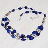 Lpc 238d collier sautoir parure 51gr lapis lazuli bijou ethnique tibet argent 925 achat vente