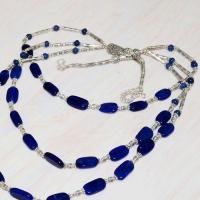 Lpc 239b collier sautoir parure 57gr lapis lazuli bijou tibet afghan argent 925 achat vente