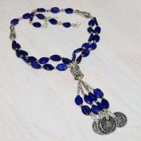 Lpc 240a collier sautoir parure 70gr lapis lazuli pieces bijou ethnique tibet achat vente