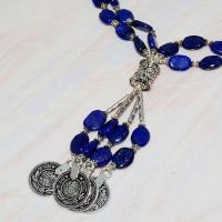 Lpc 240b collier sautoir parure 70gr lapis lazuli pieces bijou ethnique tibet achat vente