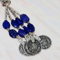 Lpc 240c collier sautoir parure 70gr lapis lazuli pieces bijou ethnique tibet achat vente