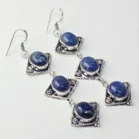 Lpc 245a boucles pendants oreilles lapis lazuli bijou tibet afghanistan argent achat vente