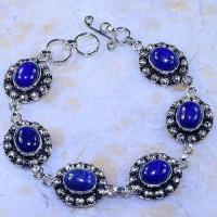 Lpc 256d bracelet lapis lazuli bleu bijou ethnique tibet afghan afghanistan argent 925 achat vente