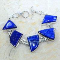 Lpc 257d bracelet lapis lazuli bleu bijou ethnique tibet afghan afghanistan argent 925 achat vente