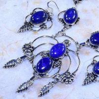 Lpc 259c collier boucles oreilles lapis lazuli bleu bijou ethnique afghanistan argent achat vente 1