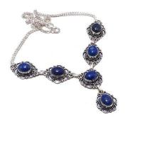 Lpc 405a collierparure sautoir 25gr lapis lazuli 8x12mm bijoux ethniques argent achat vente