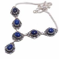 Lpc 405b collierparure sautoir 25gr lapis lazuli 8x12mm bijoux ethniques argent achat vente