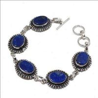 Lpc 436a bracelet 23gr lapis lazuli 15x10mm bijoux ethniques argent achat vente 1