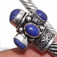 Lpc 467d bracelet torque 40gr lapis lazuli 4x6mm bijoux ethniques argent 925 achat vente