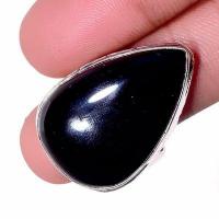 On 0640c bague chevaliere 10gr t60 onyx noir 18x28mm bijou art deco gothique argent achat vente