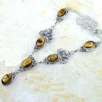 Ot 7906d parure collier boucles oreilles oeil de tigre argent 925 achat vente bijoux 1