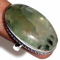 Prn 168c bague t53 14gr 22x35mm prehnite chevaliere achat vente bijou argent 925