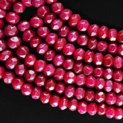 Perles en rubis, pierre taillée, facetté, poli, roulé, précieuse, perles