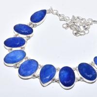 Sa 9386b collier sautoir parure saphir bleu 104gr achat vente bijou ethnique argent 925