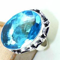 Tpz 386c bague t58 medievale chevaliere topaze bleue suisse bijoux argent 925 vente achat