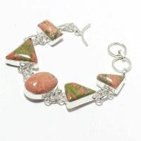 Un 021a bracelet unakite 26gr 15x20mm achat vente bijou mineraux lithotherapie argent 925