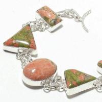 Un 021b bracelet unakite 26gr 15x20mm achat vente bijou mineraux lithotherapie argent 925