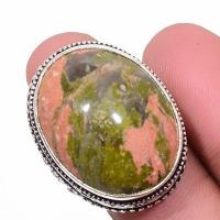 Un 058b bague chevaliere unakite 14gr t59 20x25mm achat vente bijou pierre argent 925