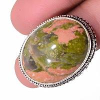 Un 058c bague chevaliere unakite 14gr t59 20x25mm achat vente bijou pierre argent 925